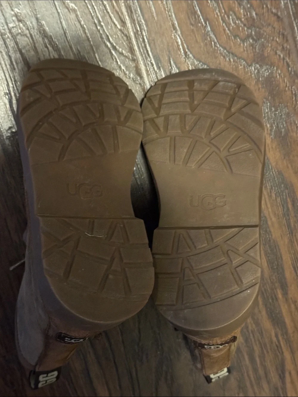 UGG Kids Brown Ankle Boots, w/ Side Zip